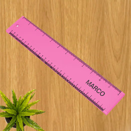 Régua Rosa Personalizada com Nome