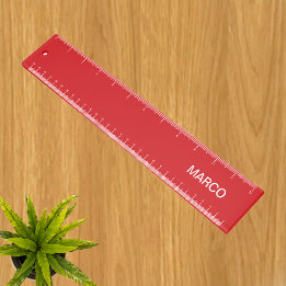 Régua Vermelha Personalizada com Nome