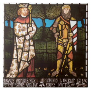 Rei Arthur e Sir Lancelot por William Morris