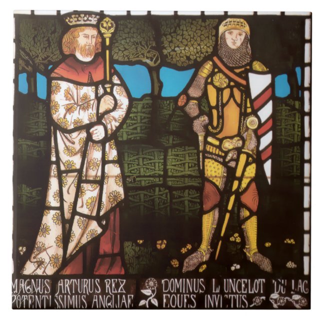 Rei Arthur e Sir Lancelot por William Morris (Frente)