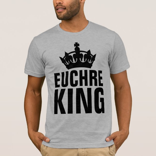 REI camisetas masculinas do EUCHRE (Frente)