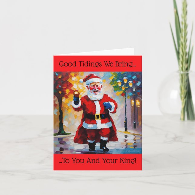 Rei Carlos III no Cartão de Férias de Natal (Frente)