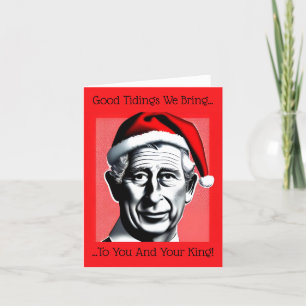 Rei Carlos III no Cartão de Férias de Natal