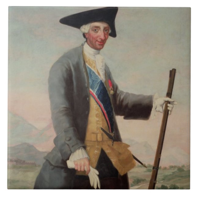 Rei Charles III (1716-88) como um caçador, 1786/88 (Frente)