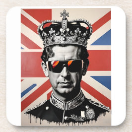 rei Charles iii porta-copos union jack