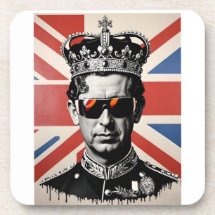 rei Charles iii porta-copos union jack