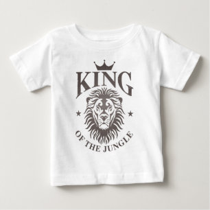 Rei Da Camisa Do Bebê Da Selva