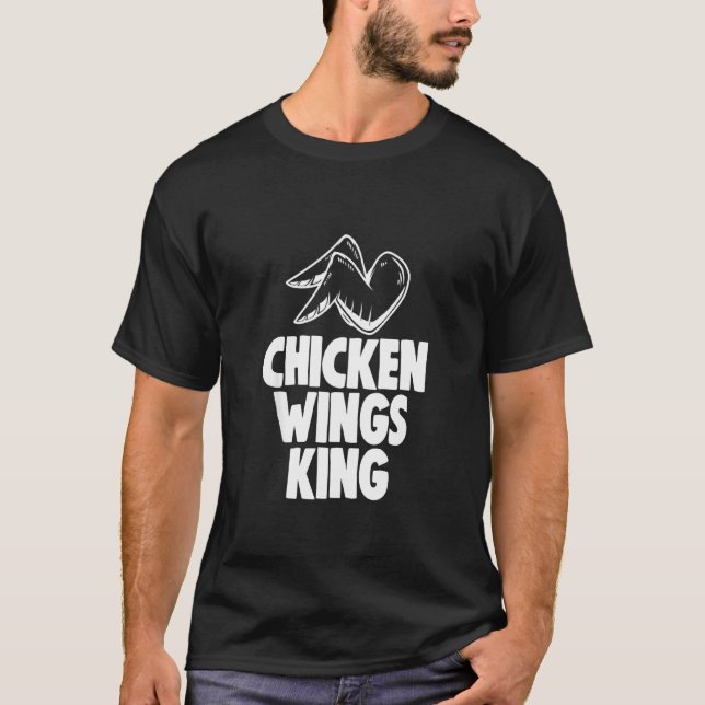 Rei das Asas de Frango Tee Camiseta  Amantes de Fr (Frente)