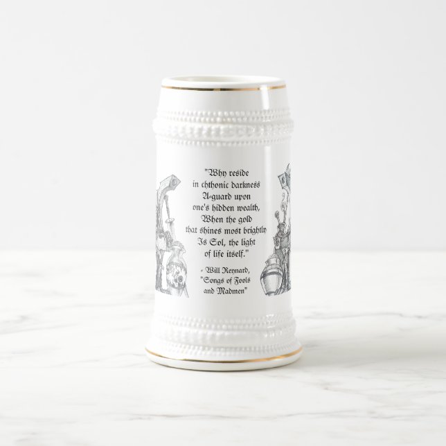 Rei de Liche do anão - caneca de cerveja do copo & (Centro)