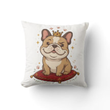 Rei do Bulldog Francês Almofada de Arremesso Amant