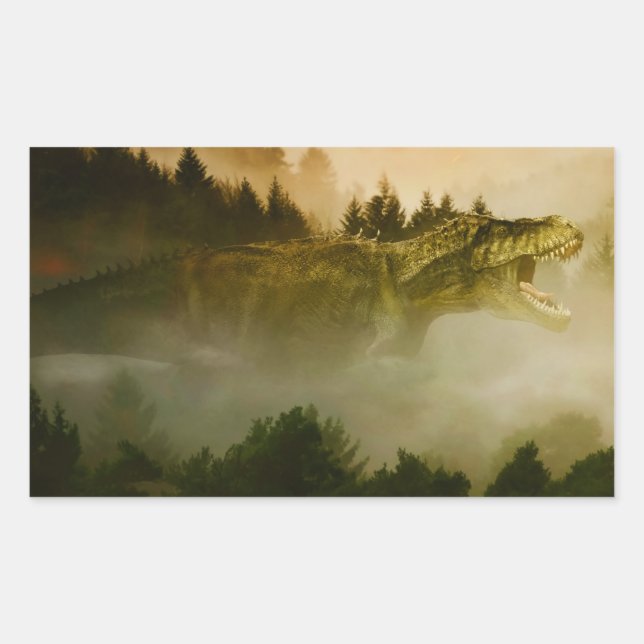 Rei do tiranossauro da etiqueta de Dinos (Frente)