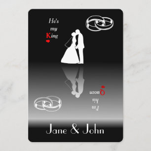 Rei e Rainha   Cartões de Convite para Casamento