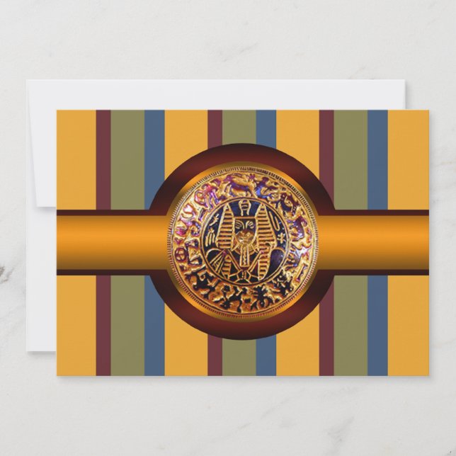 Rei egípcio convite de festas (Frente)