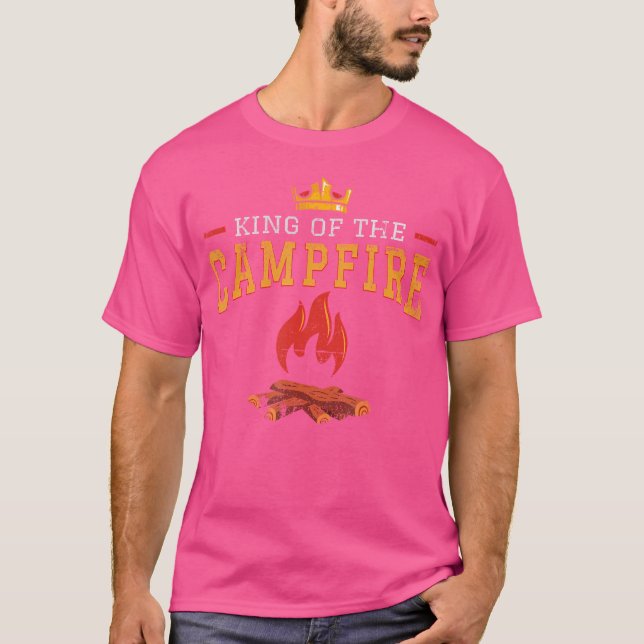 Rei Engraçado Da Camisa De Campfire Para O Exterio (Frente)