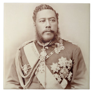 Rei Kalakaua (1836-91), c19th atrasado (foto do
