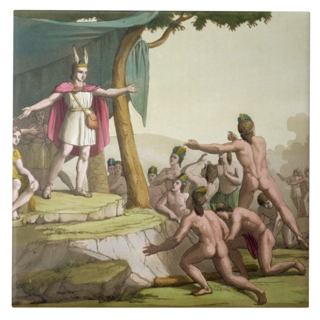 Rei Manco Capac e Mama da rainha Coya que recebe o (Frente)