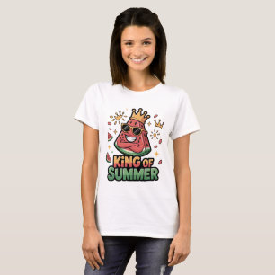 Rei Melancia de Verão Camiseta King Summer Cool Ca