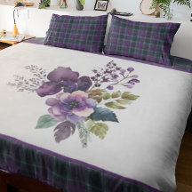 Rei Purple Floral Purple e Xadrez Verde