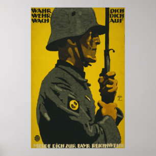 Reichswehr WW1 Poster de Recrutamento
