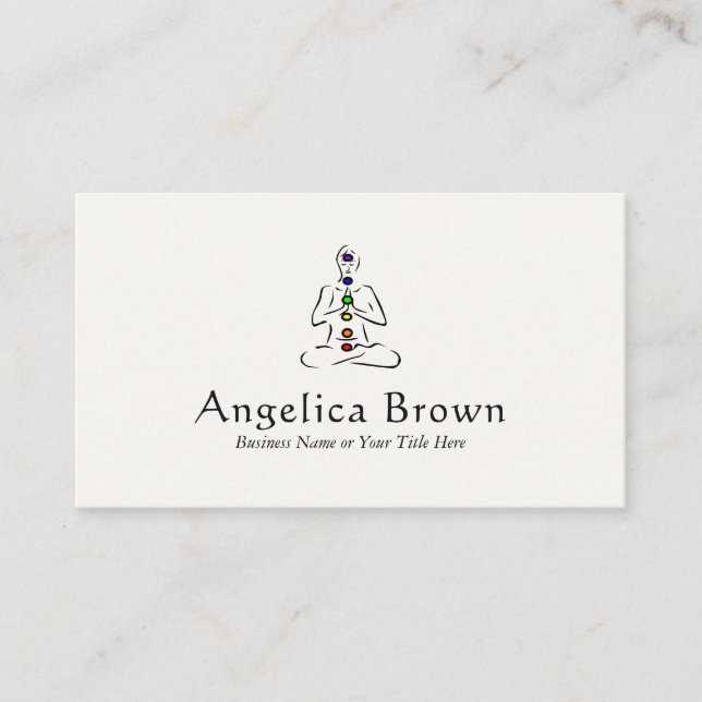 Reiki Master com Chakras Cartão de visita (Frente)