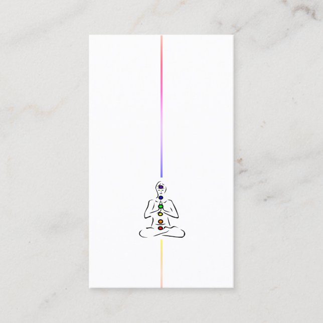 Reiki Master com Chakras Cartão de visita (Frente)