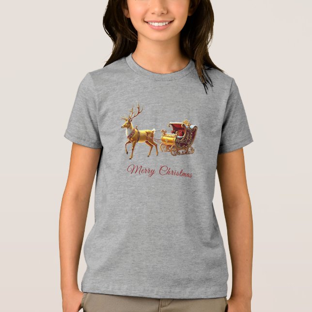 Reindeer Christmas Sleigh Holiday (Frente)