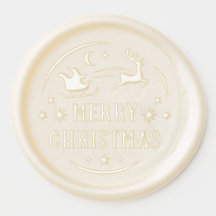 Reindeer Christmas Sleigh Wax Seal Sticker