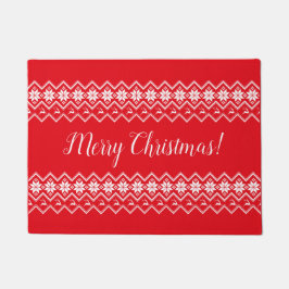 Reindeer de Natal e tapetes de neve nórdicos