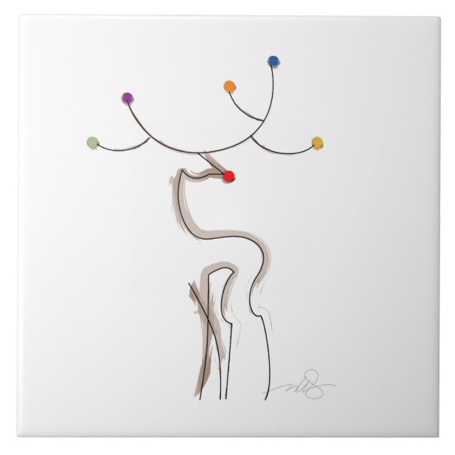 Reindeer de Natal Vermelho (Frente)