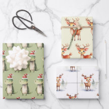 Reindeer e jacarés de Natal