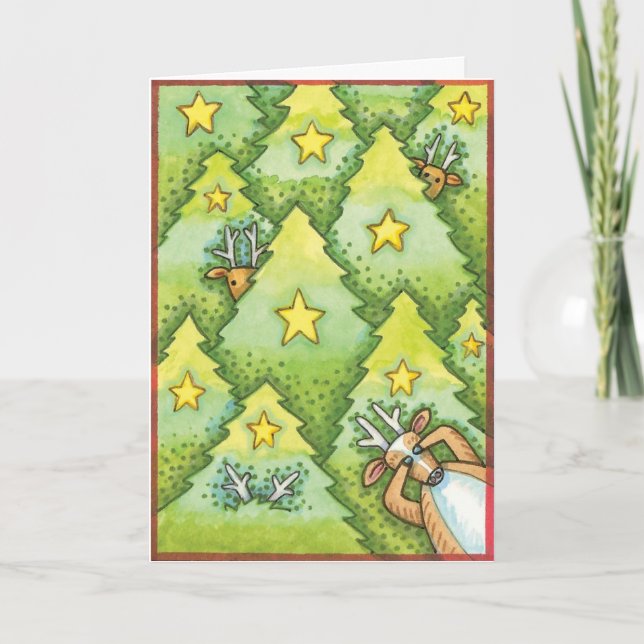Reindeer esconde e procura cartão de Natal (Frente)