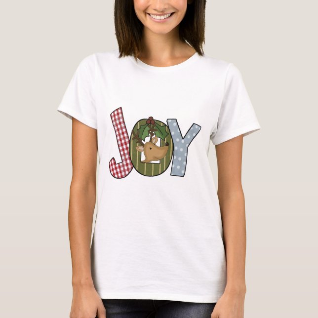 Reindeer Joy Holiday Camisetas e presentes (Frente)