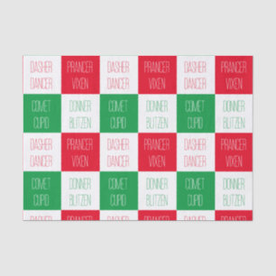 REINDEER NOMES Papel de Tecido