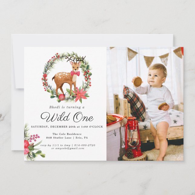 Reindeer querido | Festa de aniversário de Natal (Frente)