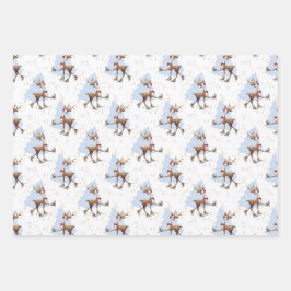 Reindeer Rudolph Papel De Moldagem De Natal