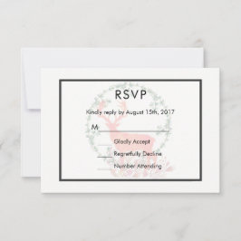 Reindeer Rustic Botanical Watercolor Wedding RSVP