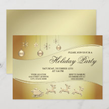 Reindeer Sleigh Christmas Balls Convite