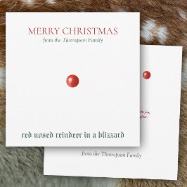 Reindeer Vermelho Natal Engraçado Humorável