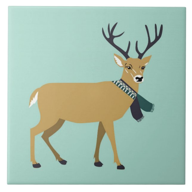 Reindeer Vestindo um escarpa de inverno (animal de (Frente)