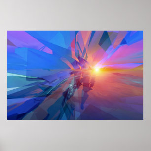 Reino desconhecido - poster da arte abstracta