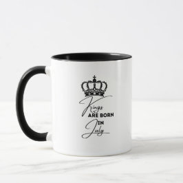 Reis Nascem em Julho – Caneca de Aniversário para