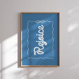 Rejoice Poster de Natal Azul