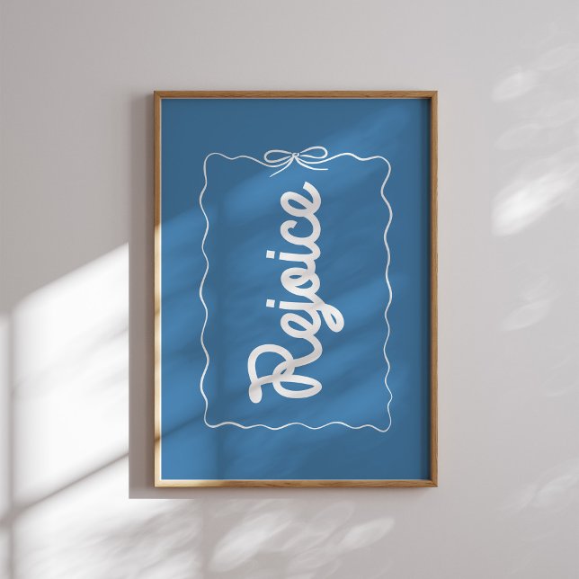 Rejoice Poster de Natal Azul (Criador carregado)