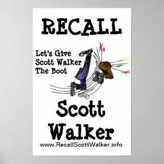 Relall Scott Walker Poster de Protesto