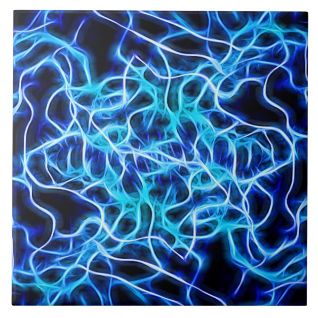 Relâmpago de Néon Blue Tesla (Frente)