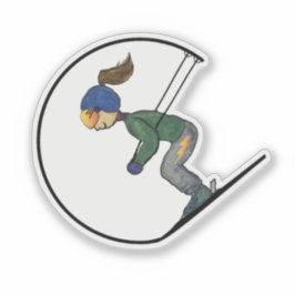 Relâmpago Quad Skier - Adesivo