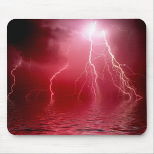 Relâmpago vermelho Mousepad