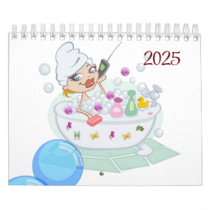 Relaxamento da Bath da Bubble do Calendário 2025