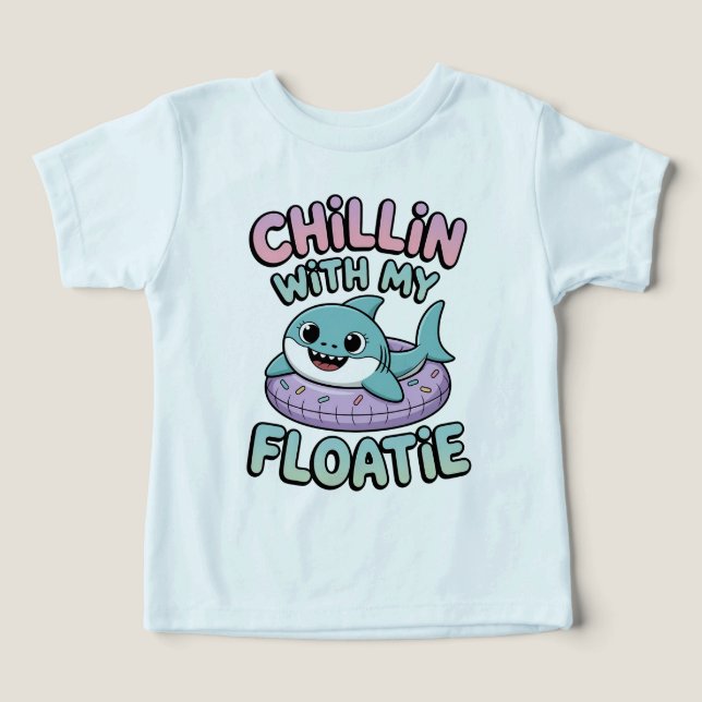 Relaxando com Meu Boia | Bebê Tubarão (Design frontal)