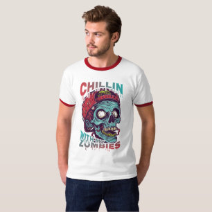 Relaxando Com Meus Zumbis   Camisa Divertida de Ha